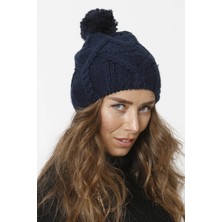 FLORİ Ponponlu Triko Örgü Detay Bere