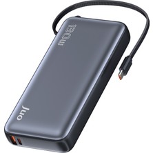 Juo 20000 mAh 130W LED Ekranlı Usb-A + Type-C Kablolu Powerbank Taşınabilir Hızlı Şarj Cihazı