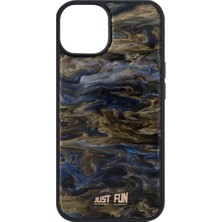 Just Fun iPhone 13 / 14 Uyumlu Marble Cover Mermer Desenli Darbe Dayanımlı Silikon Telefon Kılıfı