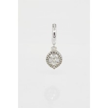 By Zeyna Aksesuar Kadın Kendi Tarzını Oluştur Baget Zirkon Taşlı Elips Model 1 Adet Küpe