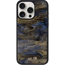 Just Fun iPhone 14 Pro Max Uyumlu Marble Cover Mermer Desenli Darbe Dayanımlı Silikon Telefon Kılıfı