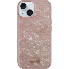 Just Fun iPhone 15 Uyumlu Marble Cover Mermer Desenli Darbe Dayanımlı Silikon Telefon Kılıfı