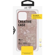 Just Fun iPhone 15 Uyumlu Marble Cover Mermer Desenli Darbe Dayanımlı Silikon Telefon Kılıfı