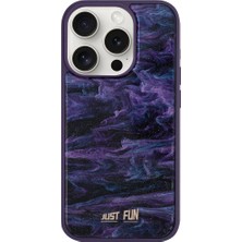 Just Fun iPhone 15 Pro Uyumlu Marble Cover Mermer Desenli Darbe Dayanımlı Silikon Telefon Kılıfı