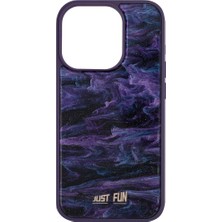 Just Fun iPhone 15 Pro Uyumlu Marble Cover Mermer Desenli Darbe Dayanımlı Silikon Telefon Kılıfı