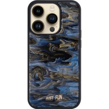 Just Fun iPhone 14 Pro Uyumlu Marble Cover Mermer Desenli Darbe Dayanımlı Silikon Telefon Kılıfı