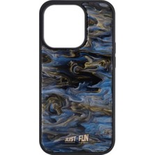 Just Fun iPhone 14 Pro Uyumlu Marble Cover Mermer Desenli Darbe Dayanımlı Silikon Telefon Kılıfı