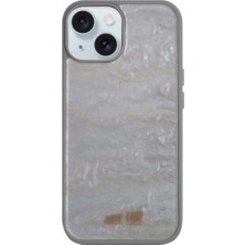 Just Fun iPhone 15 Uyumlu Marble Cover Mermer Desenli Darbe Dayanımlı Silikon Telefon Kılıfı