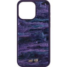 Just Fun iPhone 15 Pro Max Uyumlu Marble Cover Mermer Desenli Darbe Dayanımlı Silikon Telefon Kılıfı