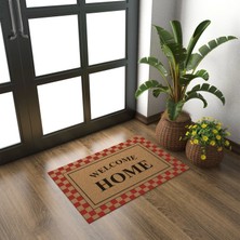 Decovetro Kapı Önü Halı Paspas Welcome Home Desenli 40 x 60 cm