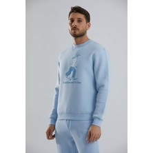 Autopsy Jeans Baskılı Bisiklet Yaka Unisex Sweatshirt