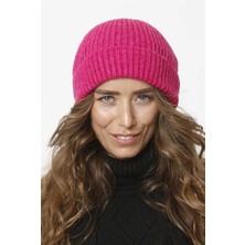 FLORİ Tiftik Katlamalı Yıkamalı Triko Örgü Bere