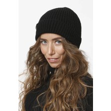 Tiftik Katlamalı Yıkamalı Triko Örgü Bere