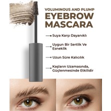 Suya Dayanıklı Kalıcı Etki Yoğun Pigmentli Kahverengi Kaş Sabitleyici Maskara - Eyebrow Mascara 803