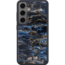 Just Fun Samsung S24 Uyumlu Marble Cover Mermer Desenli Darbe Dayanımlı Silikon Telefon Kılıfı