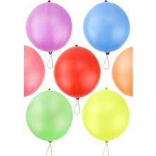 Lastikli Basket Balon Punch Balon Karışık Renk 100 Adet Özel Gün Süsleme Balonu 100LÜ