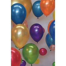 50 Adet Renkli Balon Karışık Renk Süsleme Balonu 50 Adet