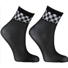 Gigi Giyim Yarım File Siyah Soket Çorap