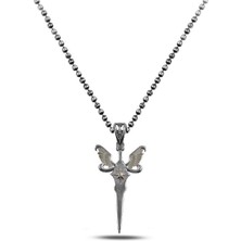 Brezza Lusso Jewelry Melek Kanatlı Korumalı Erkek Gümüş Kolye