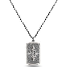 Brezza Lusso Jewelry Floral Arması Şövalye Erkek Gümüş Kolye