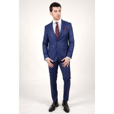 Workman Çift Düğmeli Slim Fit Lacivert Takım Elbise