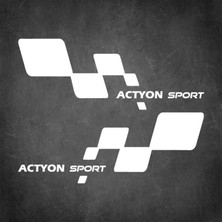 Actyon Sport Sticker - Actyon Sticker - Ssangyong Sticker - Kapı Altı Sticker - Oto Sticker - Araba Sticker