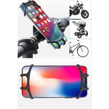 Techno Station Orjinal Universal Bisiklet Telefon Tutucu Motorsiklet Direksiyon Silikon Gidon Tutucu Aparatı Esnek