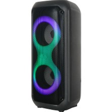 Zore GD-2413 Fm Radyolu Rgb Tws Çift 4 Inç Stereo Bass Kablosuz Hoparlör