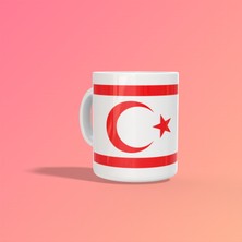 Cupcraft Kuzey Kıbrıs Bayrağı Baskılı Kupa Bardağı