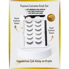 Mis Tedarik 6 FARKLI Çift Doğal Kirpik  ve  2Adet Suya Dayanıklı Yapışkanlı Likit Eyeliner Yapıştırıcı (Siyah VE ŞEFFAF RENK)