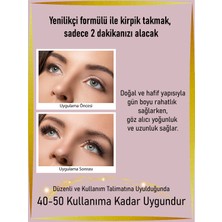 Mis Tedarik 6 FARKLI Çift Doğal Kirpik  ve  2Adet Suya Dayanıklı Yapışkanlı Likit Eyeliner Yapıştırıcı (Siyah VE ŞEFFAF RENK)