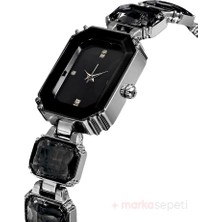 Markasepeti Lüks Taşlı Swarovski Model Dikdörtgen Kadın Kol Saati