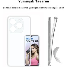 CepStok Tecno Spark 20C Kılıf Şeffaf Kamera Korumalı Esnek Yumuşak Silikon