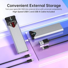 Ssk Alüminyum M.2 Nvme Sata SSD Muhafaza Adaptörü, USB 3.2 Gen 2 (10 Gbps)