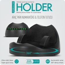 Subzero Araç Içi Telefon Tutucu Torpido Üstüne Yapışan Model + Oto Park Telefon Numaratörü 360° Döner