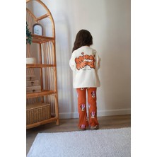 Sacro Kids Minnie-Daisy Baskılı Tayt-Sweatshirt 2 Iplik Mevsimlik Kız Çocuk Takım