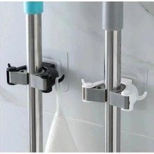Blue Special 3 Adet Çok Amaçlı Paspas ,süpürge, Fırça ve Mob Askısı Sap Tutucu Mutfak ve Banyo Askısı Set