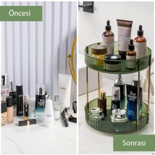 Unique Me Makyaj Organizer Kozmetik Organizer Takı Organizer Mutfak ve Banyo Düzenleyici Organizer Zümrüt2