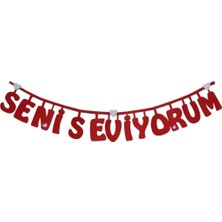 Blue Special Uzar Yazı - Keçe - Seni Seviyorum