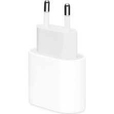 Iphone Tüm Serilerle Uyumlu 20W Hızlı Şarj Adaptörü Beyaz Type-C Iphone Tüm Modellerle Uyumlu
