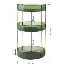 Unique Me Makyaj Organizer Kozmetik Organizer Takı Organizer Mutfak ve Banyo Düzenleyici Organizer Zümrüt3