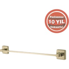 Çelik Banyo Paslanmaz Pirinç Kumru Uzun Havluluk 60CM Altın Sarı Gold