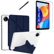 Coolacs Xiaomi Redmi Pad Se 8.7 Inç Uyumlu Tri Fold Kalemlikli Tablet Kılıfı Ekran Koruyucu Kalem Seti