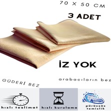 [ 3 Adet ] Güderi Bez Premium Büyük Boy 70 x 50 cm Ithal