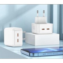 50W Iphone Tüm Serileriyle Uyumlu Hızlı Şarj Başlığı Beyaz