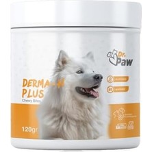 Dr. Paw - Derma H Plus: Tüy ve Cilt Sağlığı Destekleyici Köpekler Için Glutensiz ve Şeker Ilavesiz Çiğnenebilir Tablet (120 Gr)