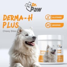 Dr. Paw - Derma H Plus: Tüy ve Cilt Sağlığı Destekleyici Köpekler Için Glutensiz ve Şeker Ilavesiz Çiğnenebilir Tablet (120 Gr)