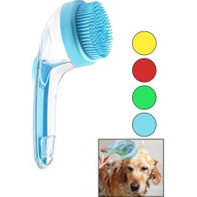 Dorasan Kedi - Köpek - Evcil Hayvan Yıkamafırçası Silikon Şampuan Hazneli=mika Kristalplastik Sap