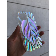 Iphone 13/14 Şeffaf Yaprak Silikon Hologramlı Telefon Kılıfı
