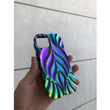 Iphone 11 Siyah Sert Silikon Hologram Leaf Case